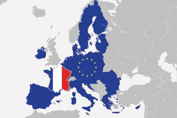 Carte de l'Europe avec la France en surbrillance
